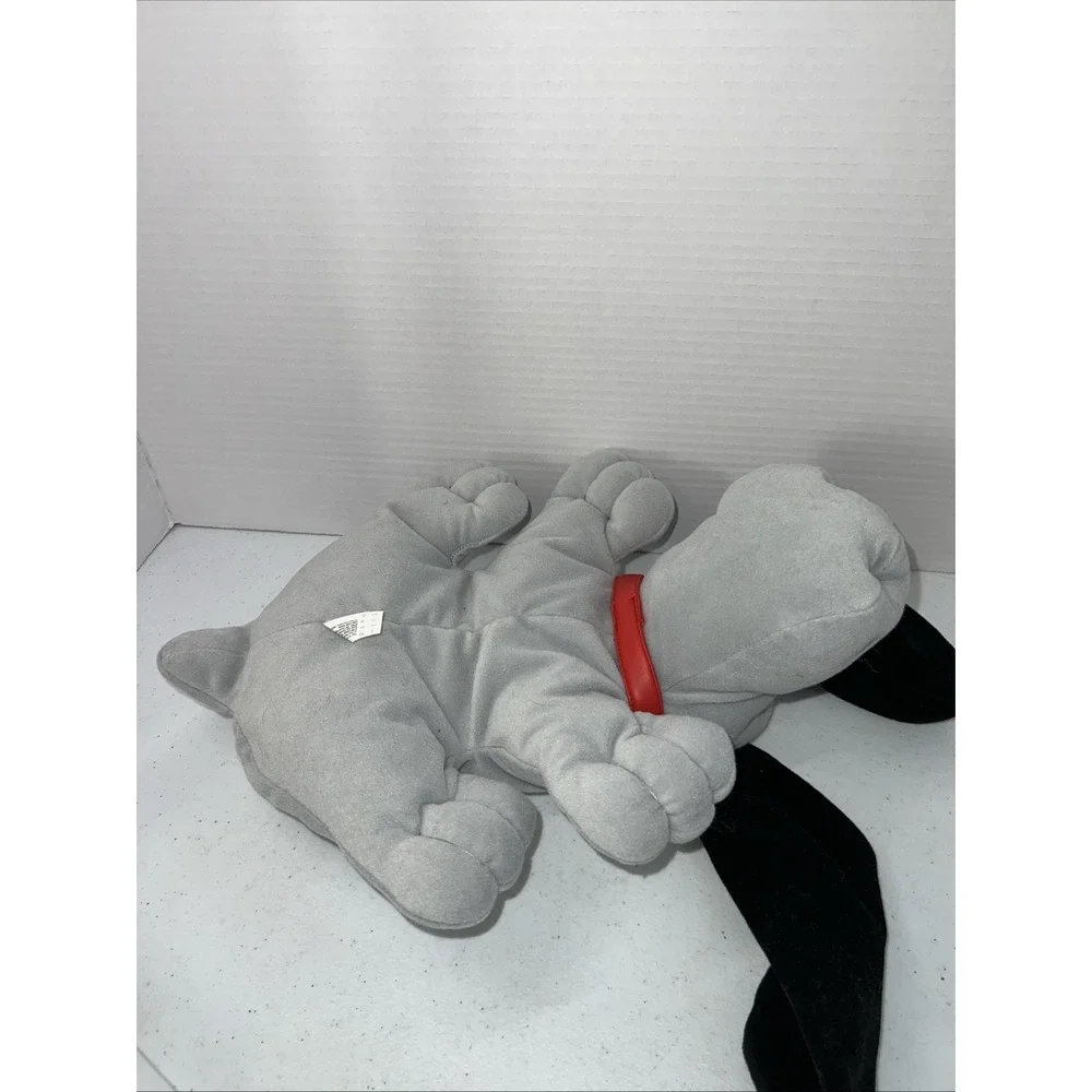 VTG Large 1997 Pound Puppies Plush White And Black Spotted Dog w/Red Collar 15